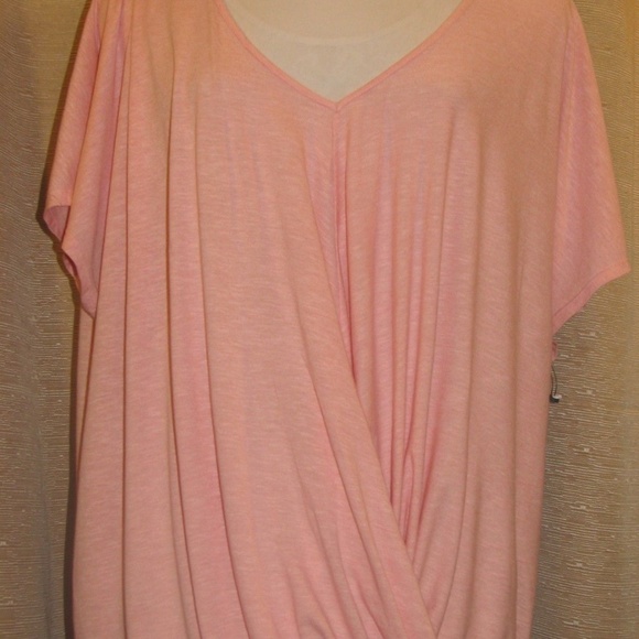Sonoma Tops - Peach draped crossed pull over top NWT stretch